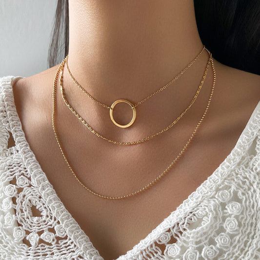 Circle Necklace Clavicle Necklace